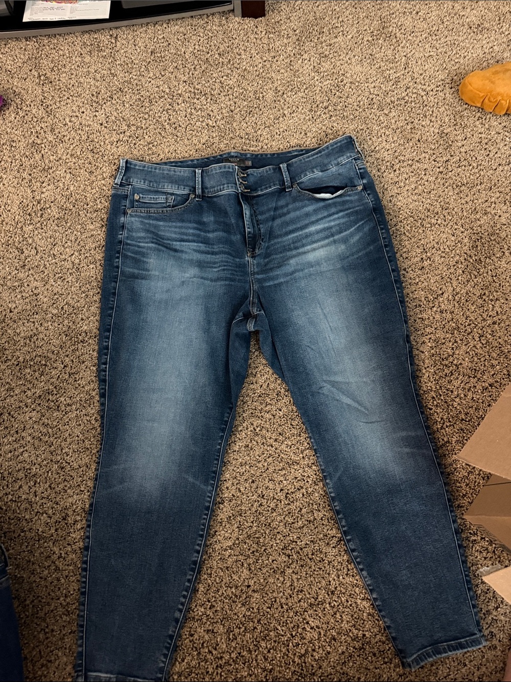 torrid Dark Blue Skinny Jeans with Fading